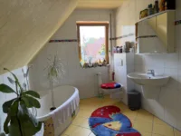 Tageslichtbad mit Wanne und Dusche in der Einliegerwohnung